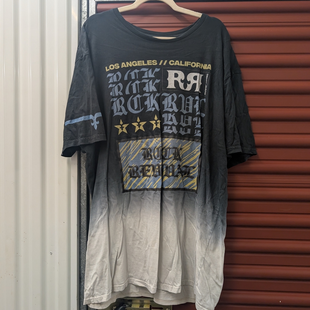 Rock Revival Black and Gray Short Sleeve Tees